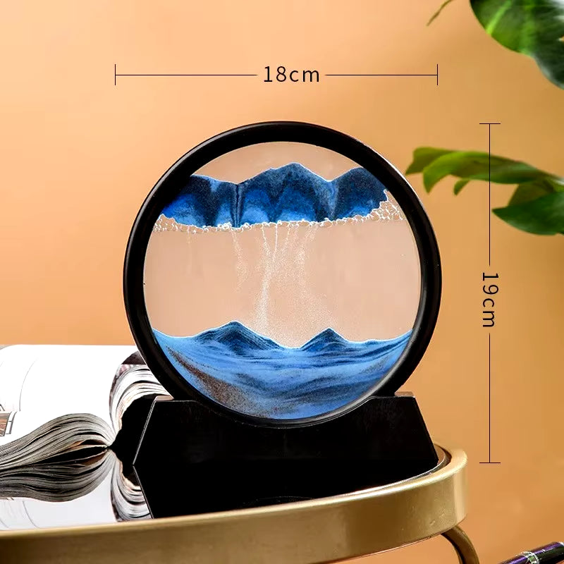 "Reloj de Arena 3D - Arte en Movimiento para Decoración elegante de Oficina y Hogar