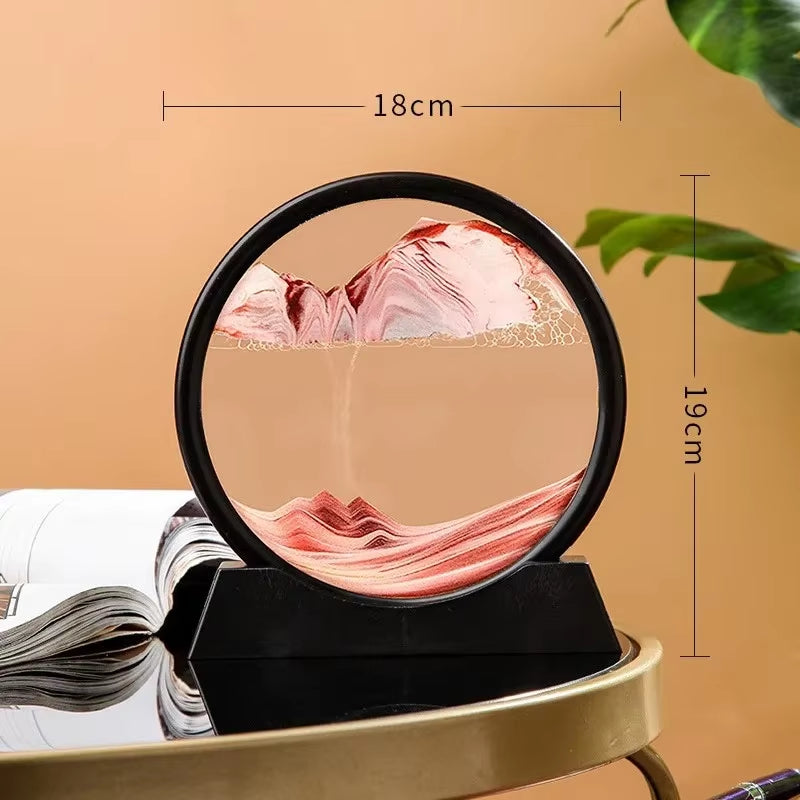 "Reloj de Arena 3D - Arte en Movimiento para Decoración elegante de Oficina y Hogar