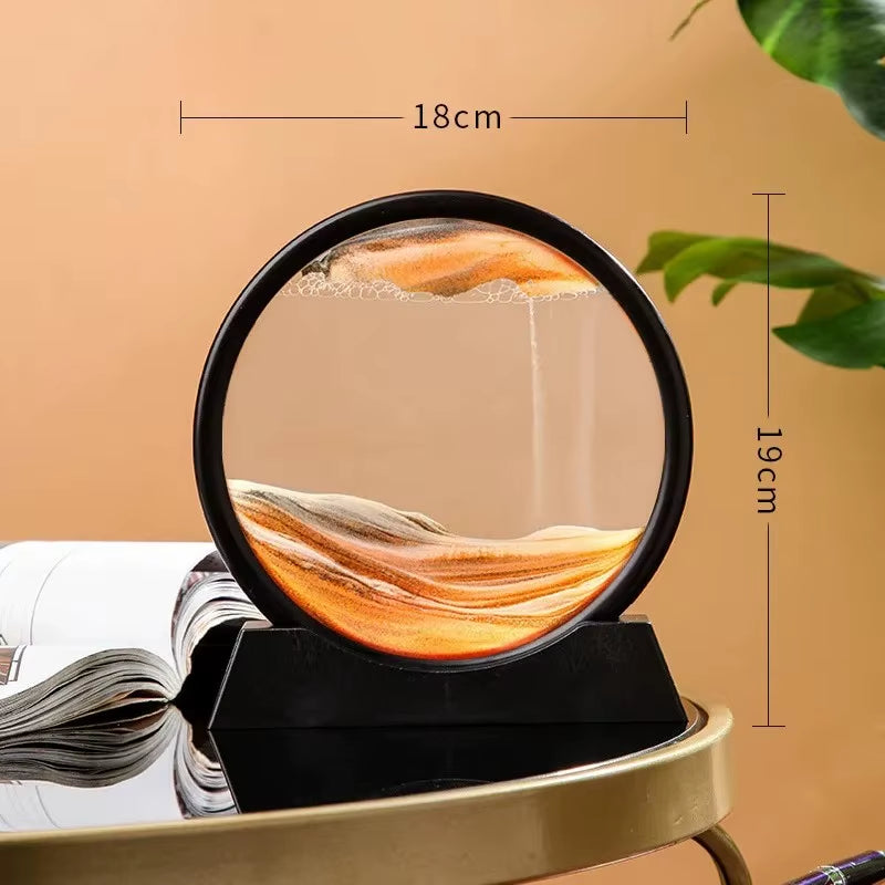 "Reloj de Arena 3D - Arte en Movimiento para Decoración elegante de Oficina y Hogar