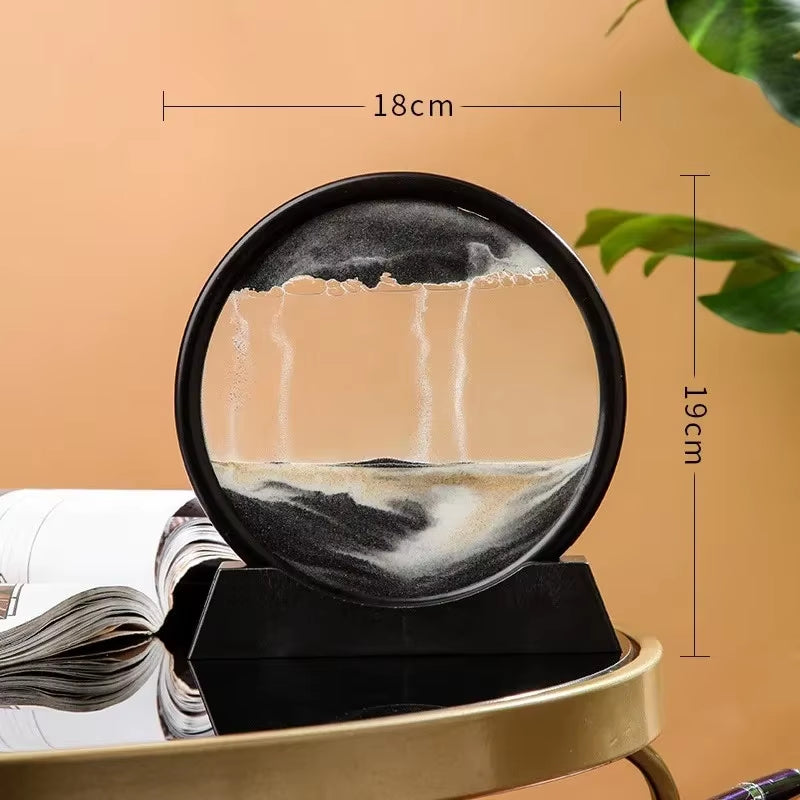 "Reloj de Arena 3D - Arte en Movimiento para Decoración elegante de Oficina y Hogar