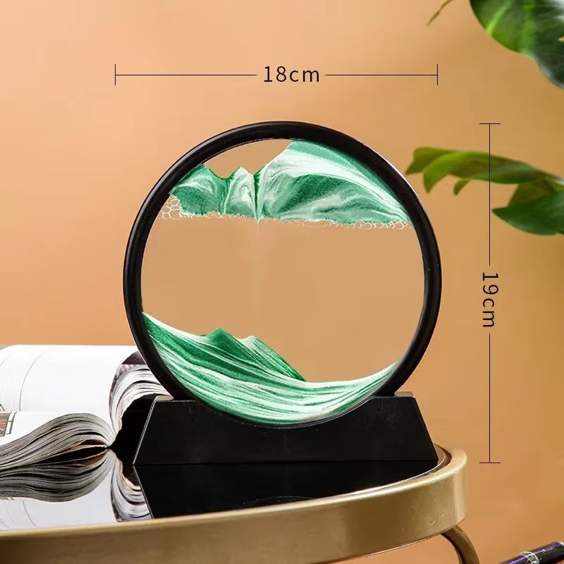 "Reloj de Arena 3D - Arte en Movimiento para Decoración elegante de Oficina y Hogar