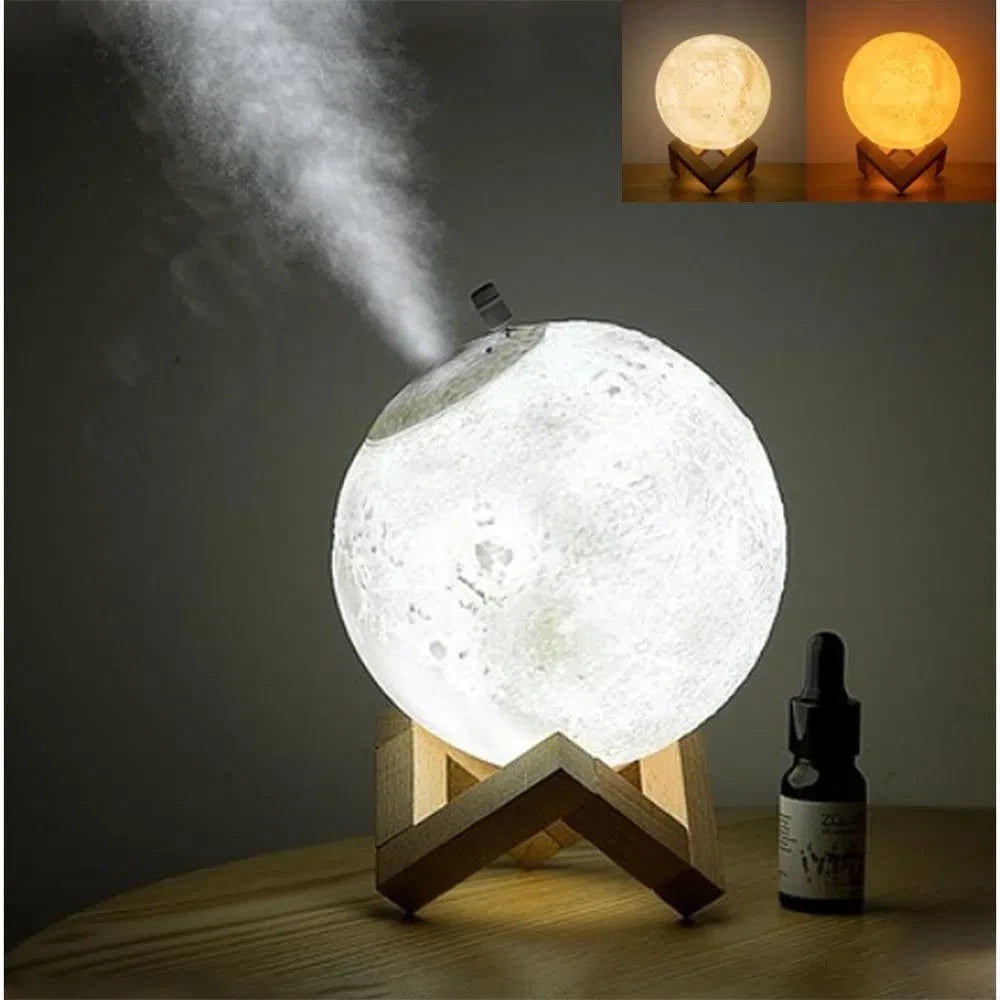 YueMoon - Humidificador Luna Lampara Difusor 3D